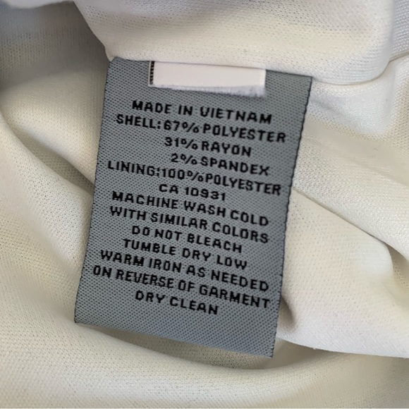 SZ6 MAGGY LONDON SLEEVELESS VNECK LINED SHEATH STRIPED DRESS BLUE BLUE WHITE RED - Picture 8 of 9